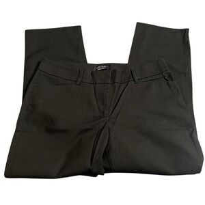 White House Black Market Perfect Form Straight Crop Pants Size 6 Black